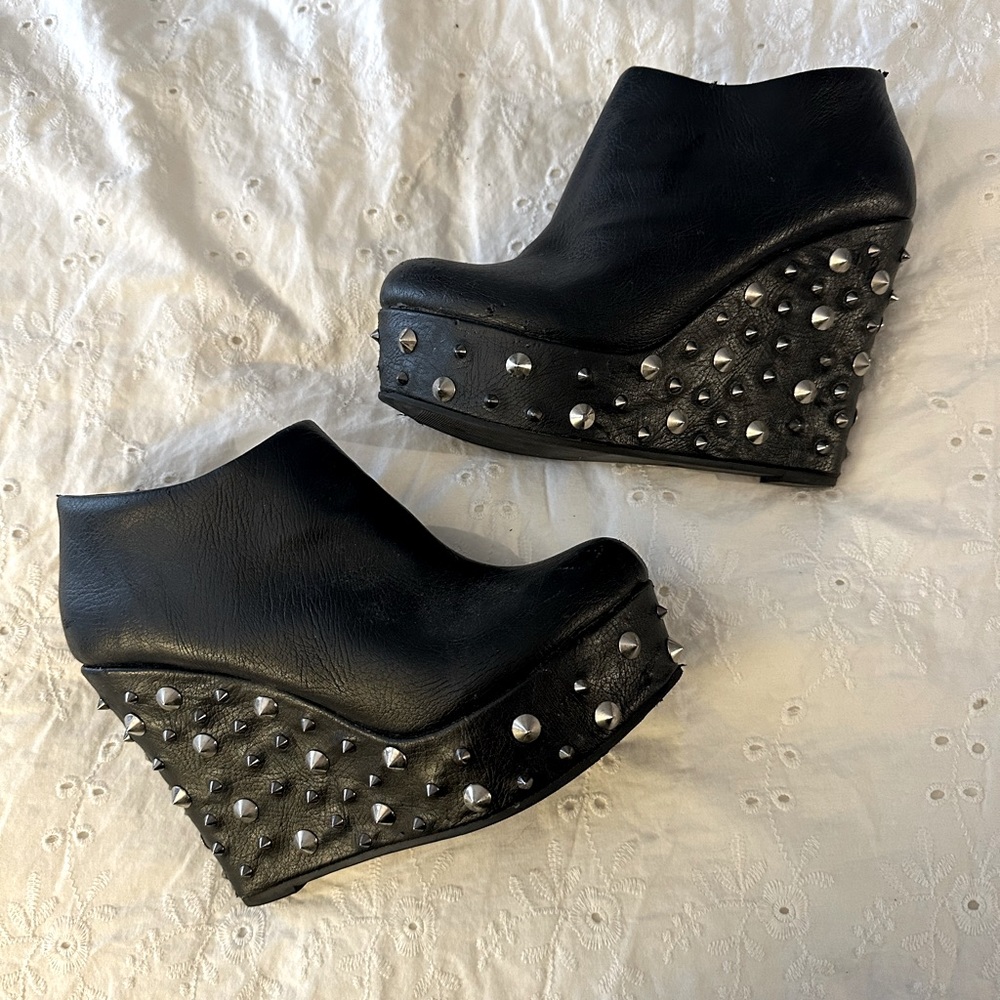 Studded boots/heels/wedges